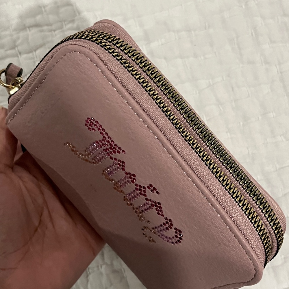 Juicy Couture Blush Pink Wallet with Rhinestone Logo - Picture 2 of 2